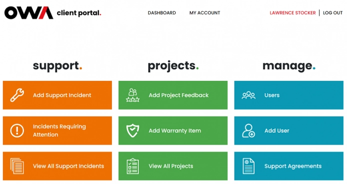 Managing mobile app creation through OWA Client Portal