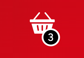 Shopping basket with 3 items